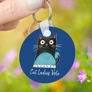 Porte-clés Cat Ladies Vote Script Rustic Cute Bold Election