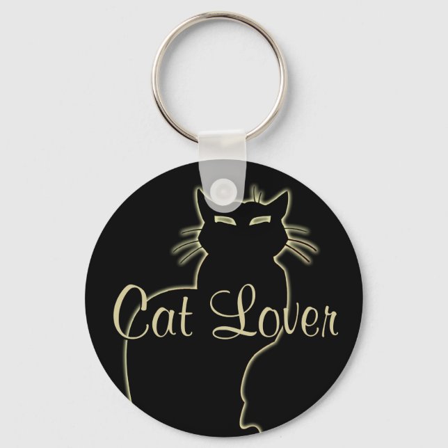 Porte-clés Cat Lover Keychain Cat Key Chains Customizable (Recto)