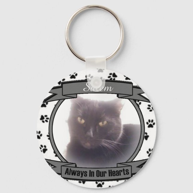 Porte-clés Cat Memorial Toujours Dans Nos Coeurs (Recto)
