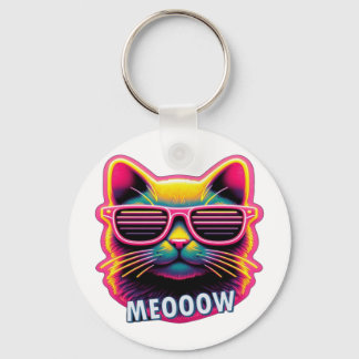 Porte-clés Cat Meow with sunglasses T-Shirt