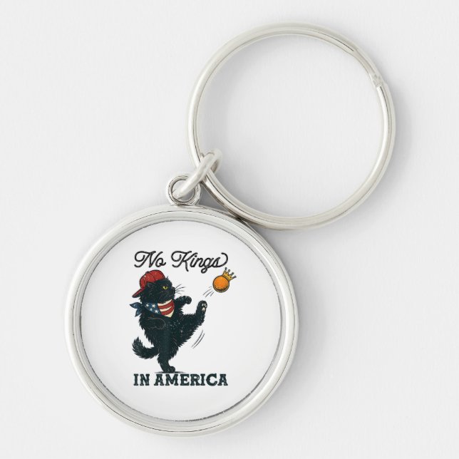 Porte-clés Cat No Kings In America Vintage Cats Against (Devant)