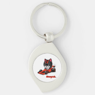 Porte-clés cat raciing car Keychain