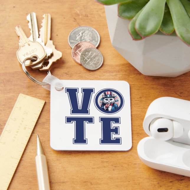 Porte-clés Cat Says Vote (Bureau)