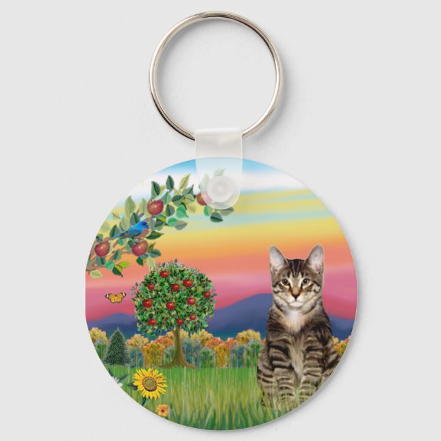 Porte-clés Cat (Tabby1) - Bright Country (Recto)