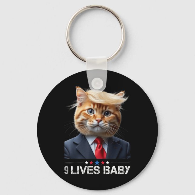 Porte-clés Cat Trump 9 Lives Baby (Recto)