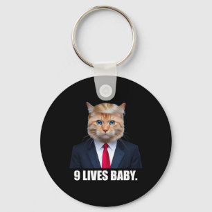 Porte-clés Cat Trump 9 Lives Baby Trump 2024 Victoire remport