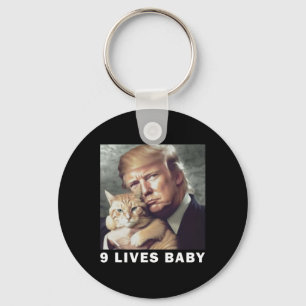 Porte-clés Cat Trump 9 Lives Baby Trump 2024 Victoire remport