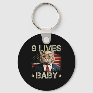 Porte-clés Cat Trump 9 Lives Baby Trump 2024 Victoire remport