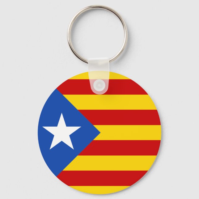 Porte-clés Catalogne Estrellada Drapeau Porte - clé (Recto)