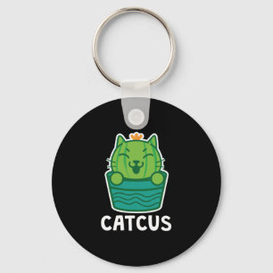 Porte-clés Catcus Drôle Amoureux des chats Cactus Succulent