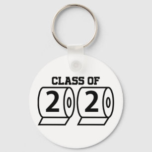 Porte-clés Catégorie de 2020 Funny Toilet Papier Graduation S