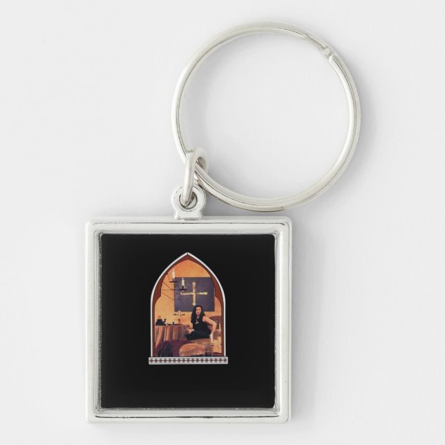 Porte-clés Cathédrale de Whimsigothique Fenêtre Classique (Devant)