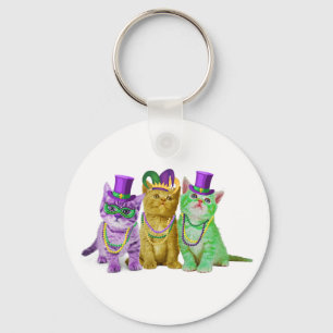 Porte-clés Cats Kitten Kitty Mardi Gras Festival Party Cat Lo