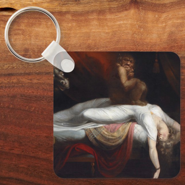 Porte-clés Cauchemar par Henry Fuseli Gothic Macabre Dark Art (Recto)