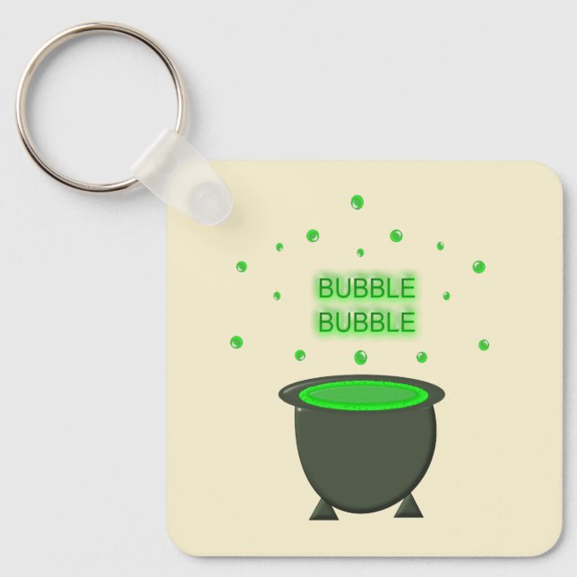 Porte-clés Cauldron et Bubbling Green Brew Halloween personna (Recto)