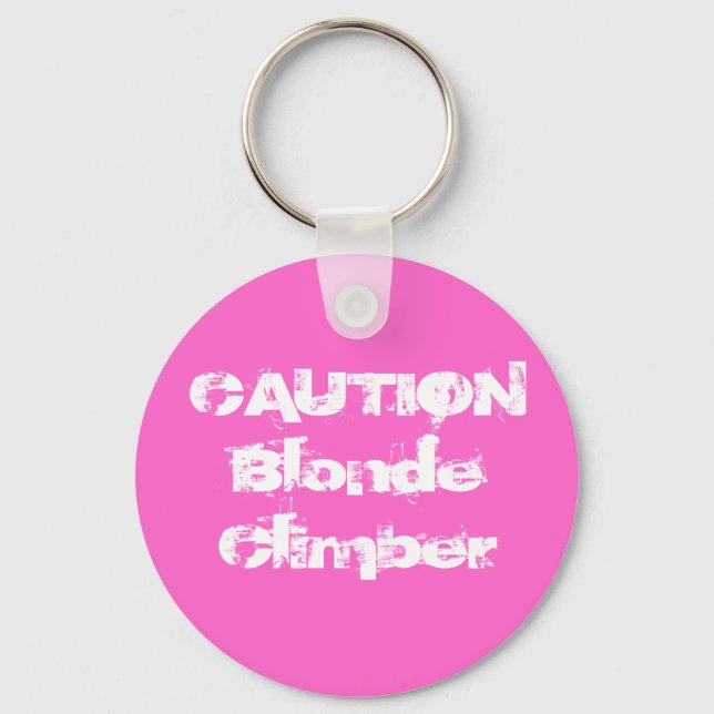 Porte-clés CAUTIONBlonde Climber (Recto)