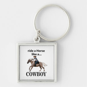 Porte-clés Cavalier à Cheval Comme Un Cowboy
