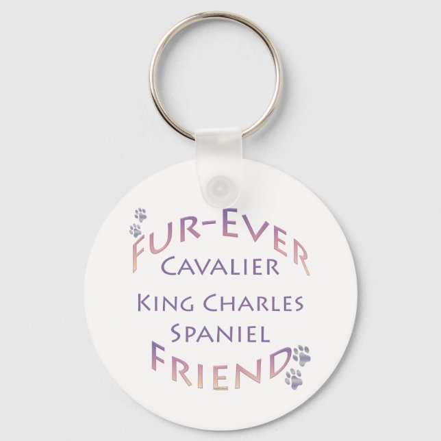 Porte-clés Cavalier King Charles Spaniel Furever (Recto)