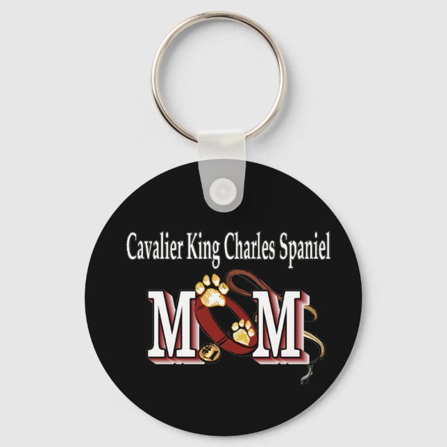 Porte-clés Cavalier King Charles Spaniel Maman Cadeaux (Recto)
