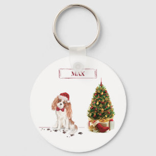 Porte-clés Cavalier King Charles Spaniel Noël Chien Drôle