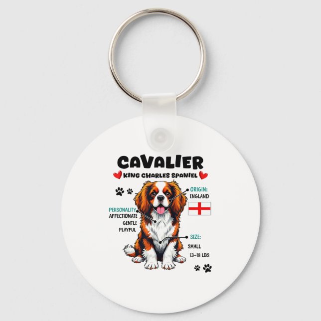 Porte-clés Cavalier King Charles Spaniel Owner Funny Dog Love (Recto)