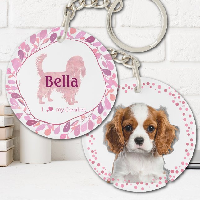 Porte-clés cavalier rose pastel personnalisé avec  (Créateur téléchargé)
