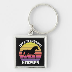 Porte-clés Cavalière Cowgirl Équitation Cheval Occidental