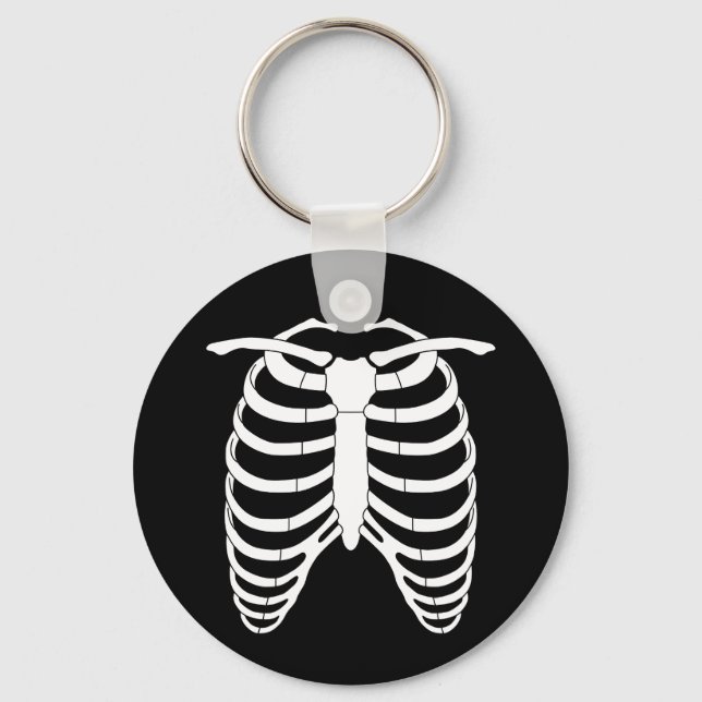 Porte-clés Ccage d'horreur originale d'un squelette Halloween (Recto)