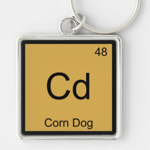 Porte-clés Cd - Chien de maïs Chimie amusante Symbole Tee