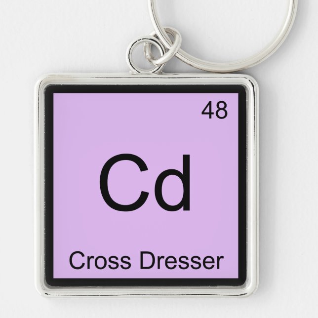 Porte-clés Cd - Chimie Symbole Élémentaire Cross Dresser Tee (Devant)