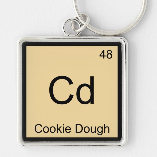 Porte-clés Cd - Cookie Dough Chemistry Élément Symbole T-Shir (Devant)