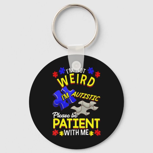 Porte-clés Ce design de sensibilisation sur l'autisme mignon  (Recto)