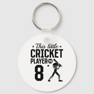 Porte-clés Ce petit joueur de cricket a 8 ans - 8e anniversai