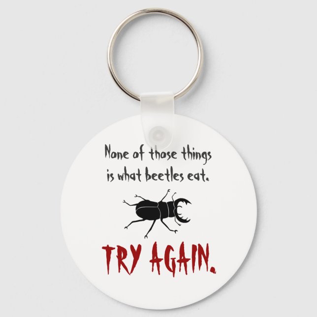 Porte-clés Ce que les coléoptères mangent (Recto)