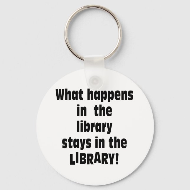 Porte-clés Ce qui se passe dans la bibliothèque (Recto)