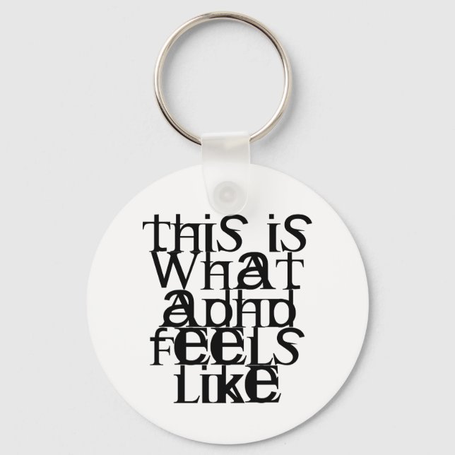 Porte-clés Ceci est ADHD (Recto)