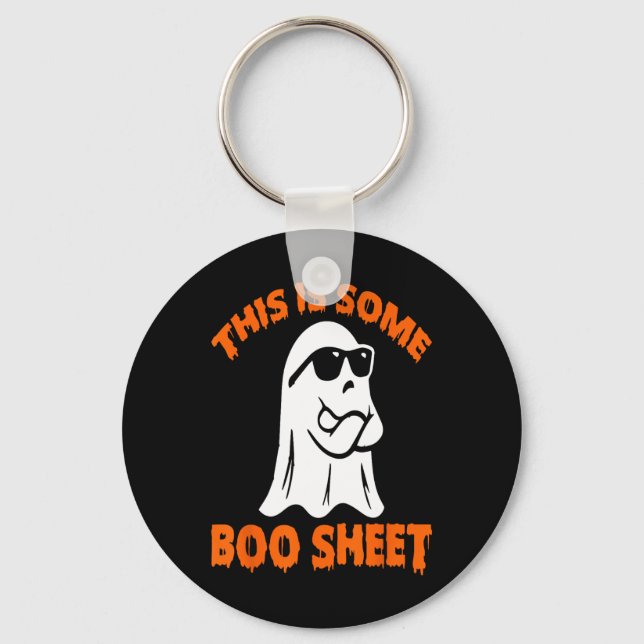 Porte-clés Ceci Est Une Feuille De Boite Halloween Ghost Funn (Recto)