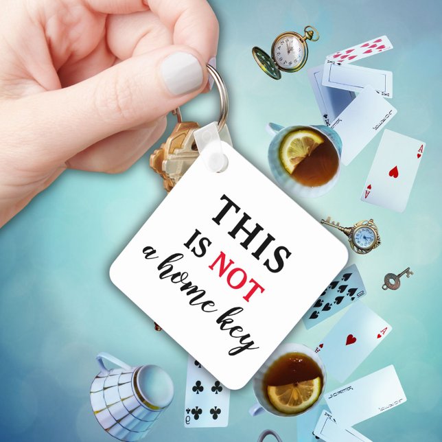 Porte-clés Ceci n'est pas une clé de maison Citation drôle (Trendy Humorous Modern Typography Funny Keychain)