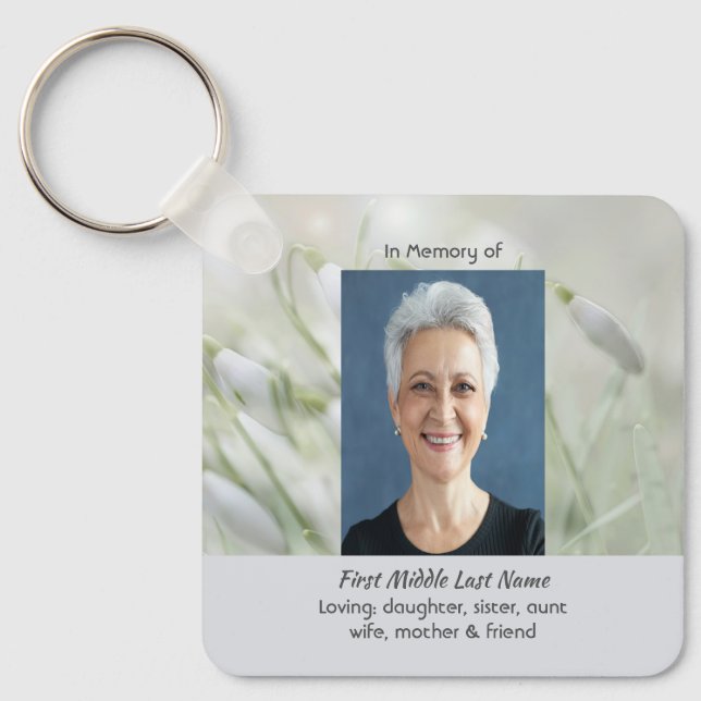Porte-clés Célébration chrétienne de la vie Fleurs de perce-n (Recto)