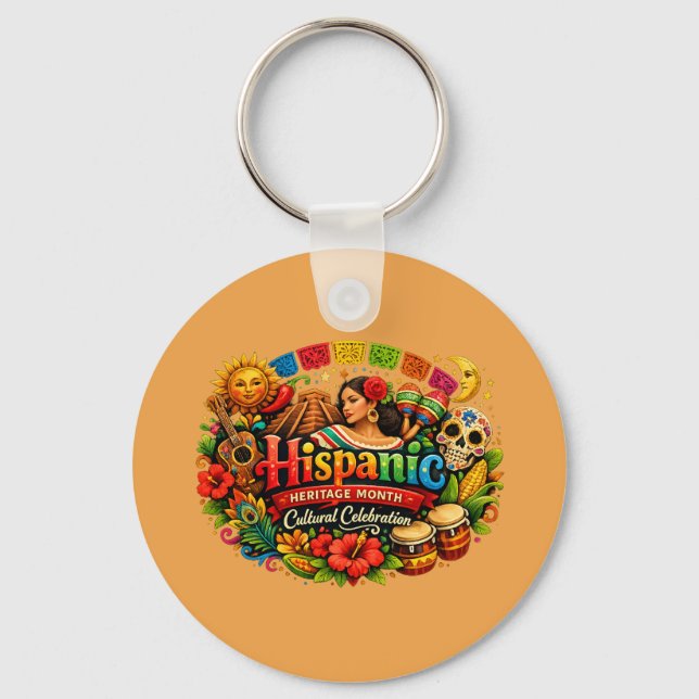 Porte-clés Célébration culturelle du Mois du patrimoine hispa (Recto)