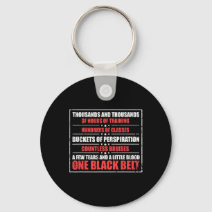 Porte-clés Célébration de ceinture noire inspirante Karaté Ar