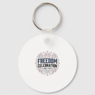 Porte-clés Célébration de la liberté 4 juillet conception de