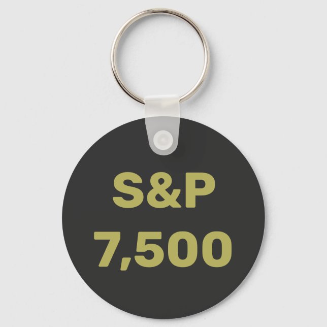 Porte-clés Célébration de l'indice boursier S&P 7 500 (Recto)