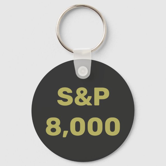Porte-clés Célébration de l'indice boursier S&P 8 000 (Recto)