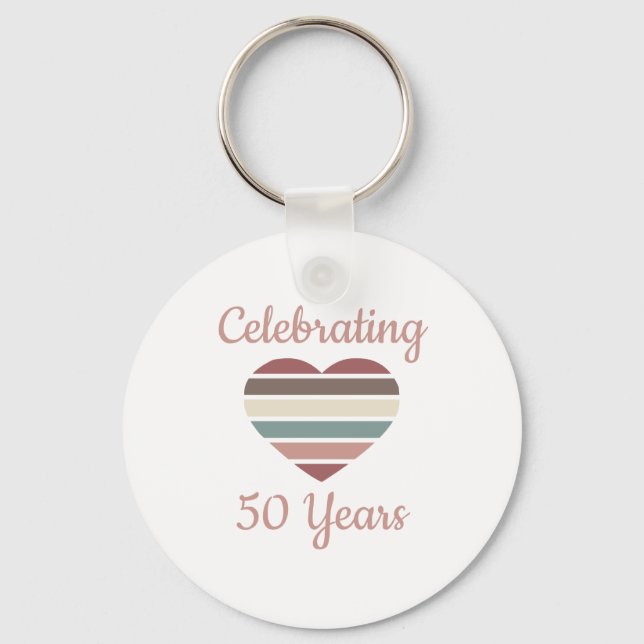 Porte-clés Célébration du 50e anniversaire du Mariage (Recto)