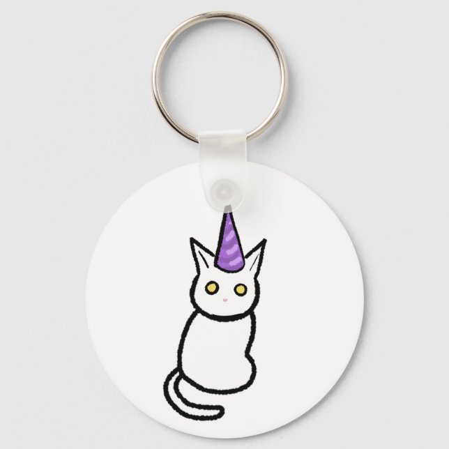 Porte-clés Célébration du Chat Blanc (Recto)
