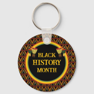 Porte-clés Célébration du Mois de l'histoire des Noirs Motif 