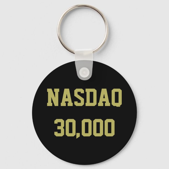 Porte-clés Célébration du NASDAQ à 30000 du marché boursier (Recto)