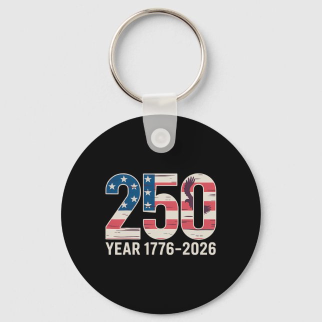 Porte-clés Célébration patriotique 250 ans 1776-2026  (Recto)