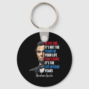 Porte-clés Célèbre Abraham Lincoln Citation Inspirationnelle